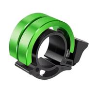 Muuookka Timbre Doble de Aluminio para Bicicleta - Sonido Fuerte y para Manillares de 22 mm, Accesorio de Seguridad Verde.