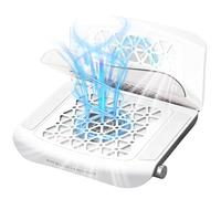 MUUQANYU Colector de polvo al vacío de uñas, ventilador plegable de doble turbina, aspiración direccional, 4000 RPM con almohadillas antideslizantes, disipación de calor, bajo ruido para salones de