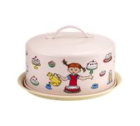 Muurla Bandeja para pasteles con cúpula Pippi Cumpleaños