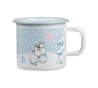 Moomin - Taza esmaltada (0,37 L), diseño con texto en inglés "Let