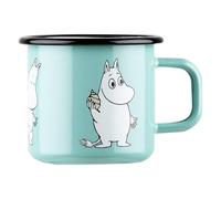 Muurla Taza Esmaltada Moomintroll Retro 3,7dl, Azul, Acero al Carbono, Apta para Lavavajillas