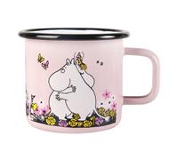 Muurla Taza esmaltada Mumin abrazo 37 cl Rosa
