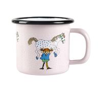 Muurla Pippi Longstocking Pippi and The Horse - Taza esmaltada de metal (150 ml)