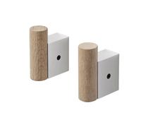 Muuto 2 Ganchos Attach roble-aluminum