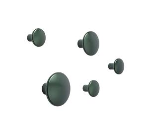 Muuto 5 Colgadores The Dots. metal Dark green