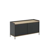 Muuto Aparador Enfold Low Black-Oak-Metal
