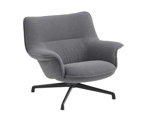 Muuto Butaca bajo Doze con base giratoria Ocean 80-anthracite black