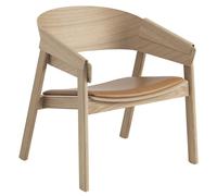 Muuto Cover Sillón cuero coñac-roble