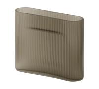 Muuto Jarrón Ridge vidrio escarchado 16.5 cm Taupe