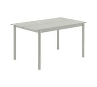 Muuto Mesa de acero Linear steel table 140 cm grey (RAL 7044)