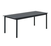 Muuto Mesa de acero Linear steel table 200 cm Black