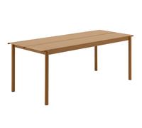Muuto Mesa de acero Linear steel table 200 cm Burnt orange