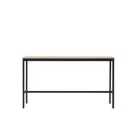 Muuto Mesa de bar Base High Oak. base negra. borde de madera contrachapada. w50 l190 h105