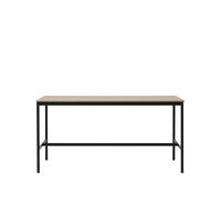 Muuto Mesa de bar Base High Oak. base negra. borde de madera contrachapada. w85 l190 h95