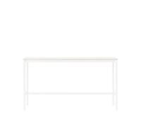 Muuto Mesa de bar Base High White laminate. base blanca. borde de madera contrachapada. w50 l190 h105