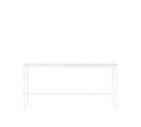 Muuto Mesa de bar Base High White laminate. base blanca. borde de madera contrachapada. w50 l190 h95