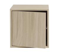 Muuto Módulo de estantería Stacked 2.0 con puerta. mediano Roble