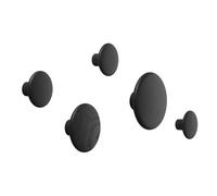 Muuto Set de 5 colgadores de pared The Dots negro