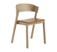Muuto Silla Cover Side Chair leather Coñac-roble