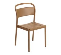 Muuto Silla de acero Linear steel side chair Burnt orange