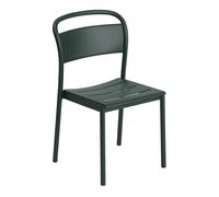 Muuto Silla de acero Linear steel side chair Dark green