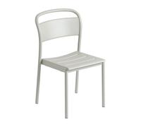 Muuto Silla de acero Linear steel side chair grey (RAL 7044)