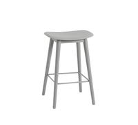 Muuto Silla Fiber counter stool 65 cm Grey. patas grises