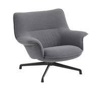 Muuto Sillón bajo Doze con base giratoria Ocean 80-anthracite black