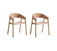 Muuto Sillón con brazos Cover Armchair. Roble. pack de 2