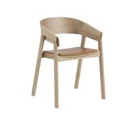Muuto Sillón Cover asiento tapizado Refine leather cognac-Oak