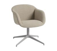 Muuto Sillón Fiber Soft Armchair swivel base Ecriture 240/Grey