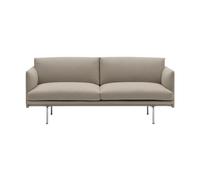 Muuto Sofá de 2 plazas Outline Ecriture 240-Polished Aluminum