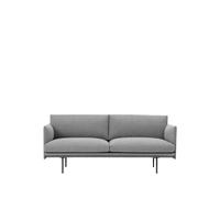 Muuto Sofá de 2 plazas Outline Fiord 151 grey-Black