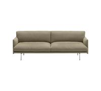 Muuto Sofá Outline Soft Arcilla 15-patas de aluminio. 3 plazas