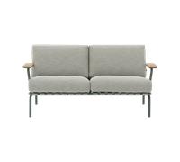 Muuto Sofá Settle de 2 plazas Ribbed Weave 2 Dark green