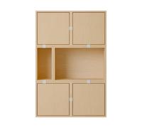Muuto Stacked aparador del sistema de almacenamiento configuración 4 Roble