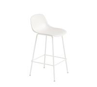 Muuto Taburete bar con respaldo Fiber Tube 65 cm blanco