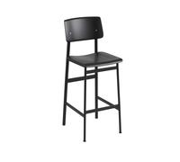 Muuto Taburete bar Loft Black. alto. patas de acero en negro