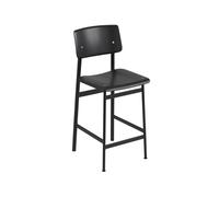 Muuto Taburete bar Loft Black. bajo. patas de acero en negro