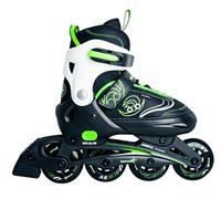 Muuwmi Niños Ajustable TEMPISH, tamaño Patines en línea, Blanco y Negro de Color Verde, 33 - 36