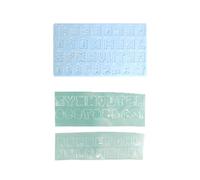 MUUYYI Llavero de resina de silicona líquida con forma de letra de alfabeto de arena movediza, moldes de fundición de silicona epoxi para decoración 3D