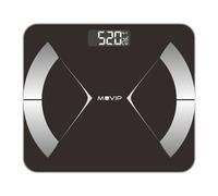 Muvip Body Muscle Bascula de Baño Digital Bluetooth - Pantalla LCD - Plataforma de Cristal Templado - 10 Memorias - Peso MAX.