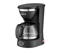 MUVIP - Cafetera de filtro eléctrico (650 W, función antigoteo, filtro plegable permanente, indicador de nivel de agua, recipiente transparente, capacidad para 6 tazas, 6 tazas