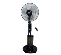 MUVIP - Ventilador de pie (75 W, 40 cm, 3 velocidades, nebulizador, oscilación, mando a distancia, color negro