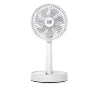 MUVIP Ventilador Portátil Plegable 6" con Batería Recargable, 4 Velocidades, Altura Regulable, Ángulo Ajustable, Potencia 5W, Tiempo de Uso 2.5-12 Horas, Cable de Carga Tipo C Incluido