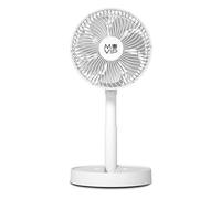 MUVIP Ventilador Portátil Plegable de Escritorio con Batería Recargable - 4 Velocidades, Altura Ajustable hasta 40cm, Ángulo de 90º, Potencia 6.5W, Tiempo de Uso 5-21 Horas, Cable Tipo C Incluido