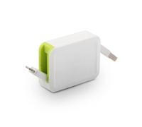 Muvit Cable USB-Lightning MFI 2.4A Retráctil hasta 80cm Blanco/Verde