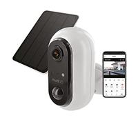 Muvit Cámara iO con batería exterior WiFi Full HD 1080p, panel solar 3W, visión nocturna, blanco
