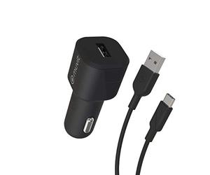 Muvit Cargador Coche MCPAK0015 - Puerto USB 12W/2.4A - Cable USB Tipo-C 1.2M - Negro