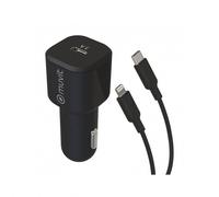 Pack Cargador Coche Tipo C Pd 20w + Cable Tipo C A Lightning 2.4a 1m Negro Muvit For Change
